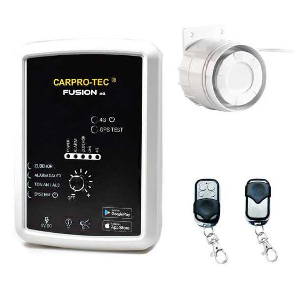 CarPro-Tec Fusion 4G vehicle alarm system with GPS tracking incl. SIM card