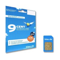SIM card Blau.de incl. 10 Euro starting balance