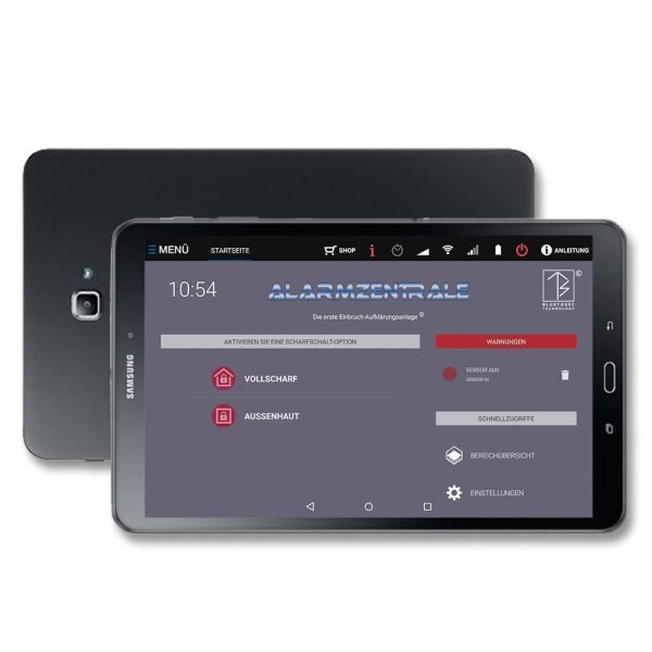 AlarmTab Tablet Zentrale schwarz