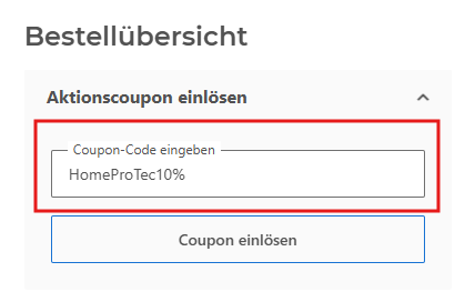 HomeProTec Rabatt 10 Prozent